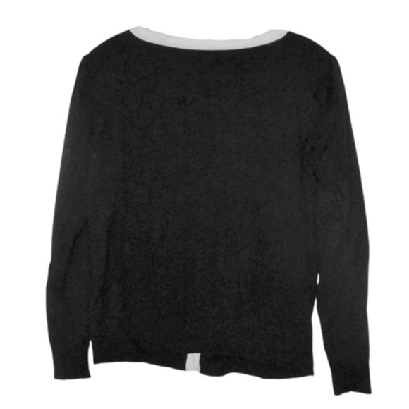 NEW black white rabbit sweater cardigan size small nwot - Picture 4 of 5